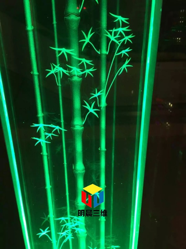 激光內雕玻璃隔斷：空間里的夢幻詩篇